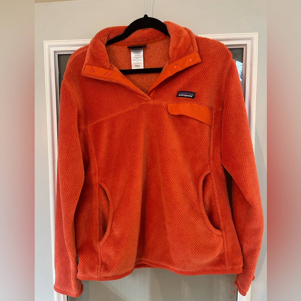 Patagonia Vibrant Orange Snap Fleece